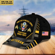 Premium Custom Name, Rank, Years Of Service US Veterans Cap BPVC060801 - Image 7