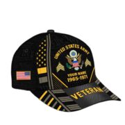 Premium Custom Name, Rank, Years Of Service US Veterans Cap BPVC060801 - Image 6
