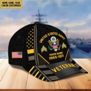 Premium Custom Name, Rank, Years Of Service US Veterans Cap BPVC060801 - Image 6