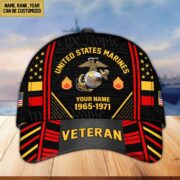 Premium Custom Name, Rank, Years Of Service US Veterans Cap BPVC060801 - Image 17