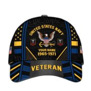 Premium Custom Name, Rank, Years Of Service US Veterans Cap BPVC060801 - Image 11