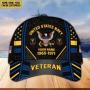 Premium Custom Name, Rank, Years Of Service US Veterans Cap BPVC060801 - Image 11