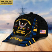 Premium Custom Name, Rank, Years Of Service US Veterans Cap BPVC060801 - Image 13