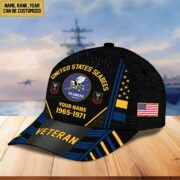 Premium Custom Name, Rank, Years Of Service US Veterans Cap BPVC060801 - Image 16