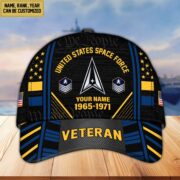 Premium Custom Name, Rank, Years Of Service US Veterans Cap BPVC060801 - Image 32