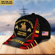 Premium Custom Name, Rank, Years Of Service US Veterans Cap BPVC060801 - Image 37