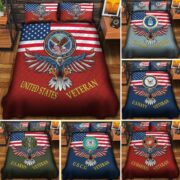 Premium Multiple US Military Services Veteran Bedding Set APVC240903
