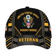 Premium Proudly Served US Veterans Cap, Gifts For Veterans Day BPVC160801 - Image 5