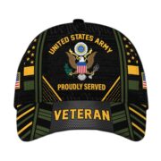 Premium Proudly Served US Veterans Cap, Gifts For Veterans Day BPVC160801 - Image 2