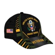 Premium Proudly Served US Veterans Cap, Gifts For Veterans Day BPVC160801 - Image 3