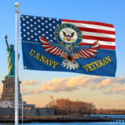 Unique U.S. Navy Veteran Grommet Flag PVC191106 - Image 2