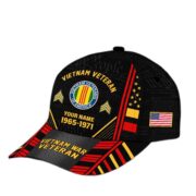 Premium Vietnam War Veteran Cap, Gifts for Vietnam Veteran VPVC200810 - Image 3