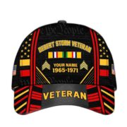 Premium Custom Name, Rank, Years Of Service US Veterans Cap BPVC060801 - Image 41