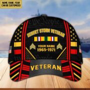 Premium Custom Name, Rank, Years Of Service US Veterans Cap BPVC060801 - Image 41