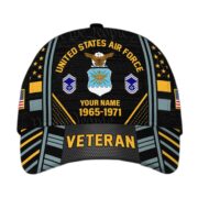 Premium Custom Name, Rank, Years Of Service US Veterans Cap BPVC060801 - Image 23