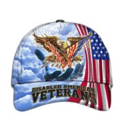 Premium Disabled American Veterans Cap, Gifts for US Veteran, Gifts for Dad, for Husband VPVC004402