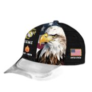Premium Custom Rank, Year USMC Veteran Cap, Gifts for Marine Veteran VPVC003603 - Image 3
