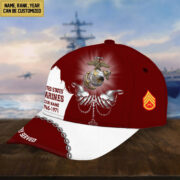 USMC Veteran Cap, Custom Name Rank, Year, Gifts for Marine Veteran VPVC004003 - Image 3