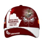 USMC Veteran Cap, Custom Name Rank, Year, Gifts for Marine Veteran VPVC004003