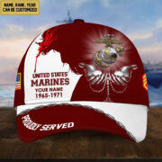 USMC Veteran Cap, Custom Name Rank, Year, Gifts for Marine Veteran VPVC004003