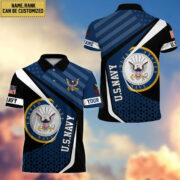 Premium US Navy Polo Shirt VPVC204902, Custom Name, Rank Gift For Navy Veteran - Image 3