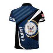 Premium US Navy Polo Shirt VPVC204902, Custom Name, Rank Gift For Navy Veteran - Image 2