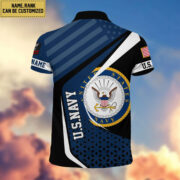 Premium US Navy Polo Shirt VPVC204902, Custom Name, Rank Gift For Navy Veteran - Image 2