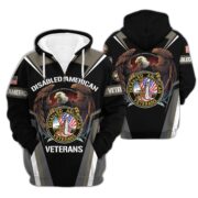 Premium Disabled American Veterans Zip Hoodie, Gifts For US Veterans VPVC603302
