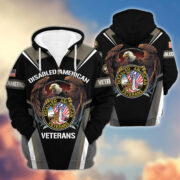 Premium Disabled American Veterans Zip Hoodie, Gifts For US Veterans VPVC603302