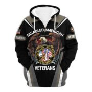Premium Disabled American Veterans Zip Hoodie, Gifts For US Veterans VPVC603302 - Image 3