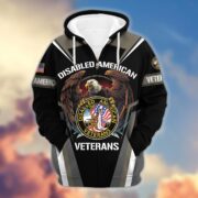 Premium Disabled American Veterans Zip Hoodie, Gifts For US Veterans VPVC603302 - Image 3