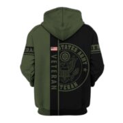Premium US Army Zip Hoodie VPVC600301, Custom Name, Rank, Year Gifts For Army Veteran, Gifts For Veterans Day - Image 6