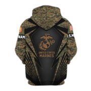 USMC Zip Hoodie VPVC602203, Custom Rank, Name, Gifts For Marine Veteran - Image 2