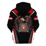 Premium USMC Zip Hoodie VPVC601703, Custom Name, Rank, Gifts For Marine Veteran - Image 2