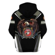 Premium USMC Zip Hoodie VPVC601703, Custom Name, Rank, Gifts For Marine Veteran - Image 5