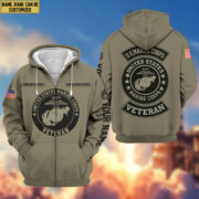 Premium Custom USMC Zip Hoodie VPVC601903, Gifts For Marine Veteran