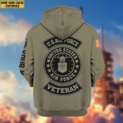 Premium Custom USAF Zip Hoodie VPVC601904, Gifts For Air Force Veteran, Gifts For Veterans Day - Image 3