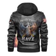 Premium US Navy Leather Jacket VPVC700402, Gifts For Navy Veteran - Image 3