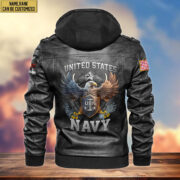 Premium US Navy Leather Jacket VPVC700402, Gifts For Navy Veteran - Image 3