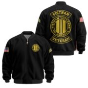 Premium Vietnam Veteran Bomber Jacket VPVC800206, Custom Name, Rank, Gifts For Vietnam Veteran