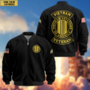 Premium Vietnam Veteran Bomber Jacket VPVC800206, Custom Name, Rank, Gifts For Vietnam Veteran