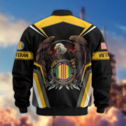 Premium Vietnam Veteran Bomber Jacket VPVC800306, Gifts For Vietnam Veteran - Image 3