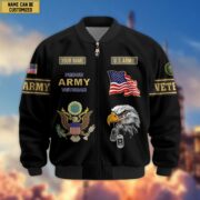 Premium Personalized US Veterans Bomber Jacket BPVC120901, Gifts For US Veterans, Gifts For Veterans Day - Image 3