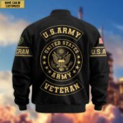Premium Personalized US Veterans Bomber Jacket BPVC120901, Gifts For US Veterans, Gifts For Veterans Day - Image 4