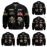Premium Personalized US Veterans Bomber Jacket BPVC120901, Gifts For US Veterans, Gifts For Veterans Day