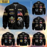 Premium Personalized US Veterans Bomber Jacket BPVC120901, Gifts For US Veterans, Gifts For Veterans Day