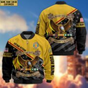 Premium Vietnam Veteran Bomber Jacket VPVC800406, Custom Name, Rank, Gifts For Vietnam Veteran