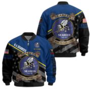 Premium US Seabees Veteran Bomber Jacket VPVC800409, Custom Name, Rank, Gifts For Seabees Veteran