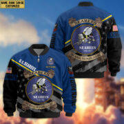 Premium US Seabees Veteran Bomber Jacket VPVC800409, Custom Name, Rank, Gifts For Seabees Veteran