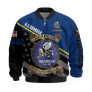 Premium US Seabees Veteran Bomber Jacket VPVC800409, Custom Name, Rank, Gifts For Seabees Veteran - Image 2
